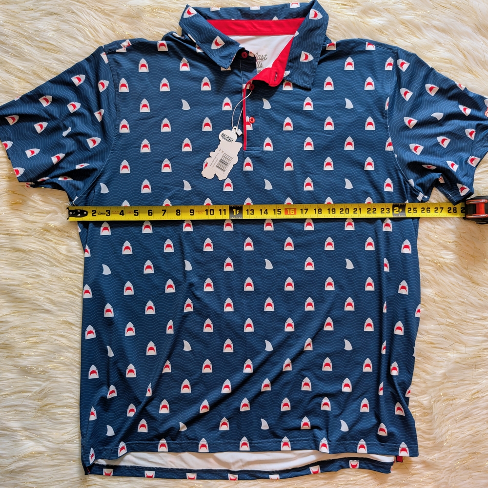 Breakfast Balls RSVLTS Chomp Jaws Shark All-Day Polo Size 3XL - Picture 7 of 8